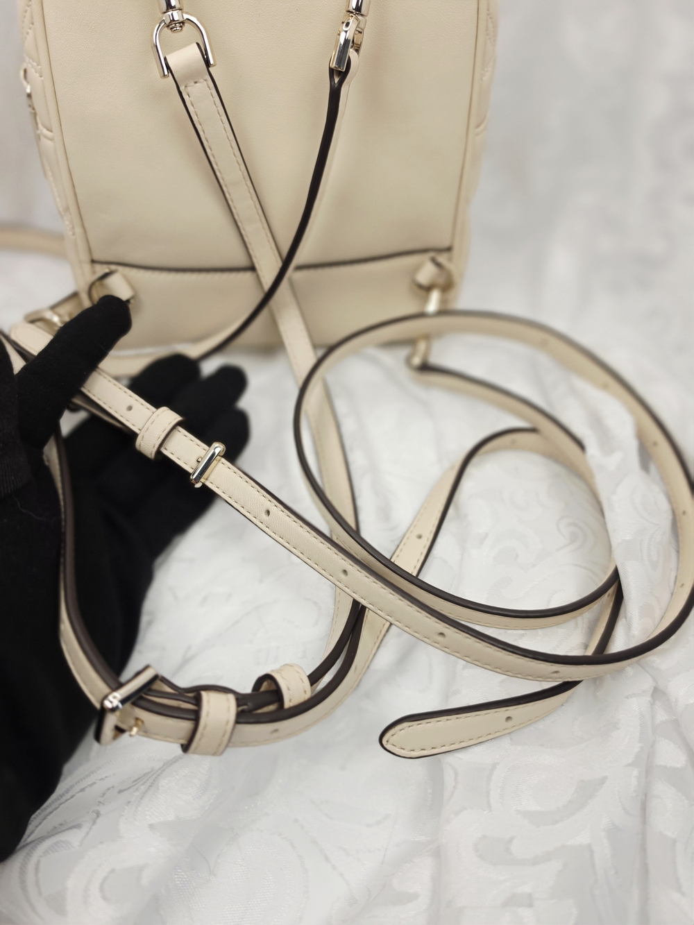 kate spade New York Quilted Cream Mini Backpack - Picture 10 of 10